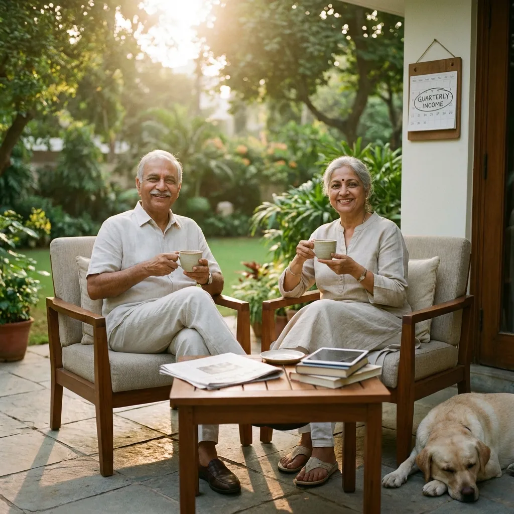 Happy Senior Citizens enjoying retirement income