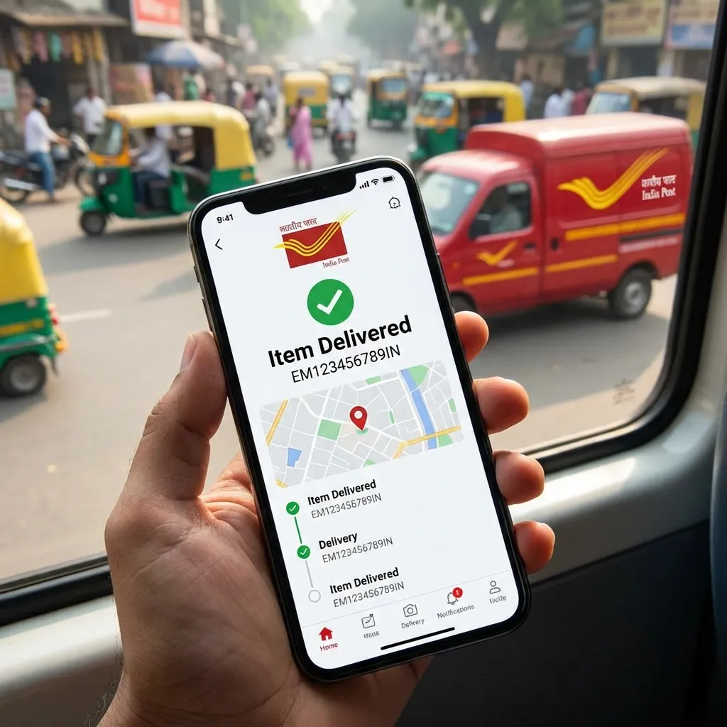 Speed Post Tracking Status on Mobile